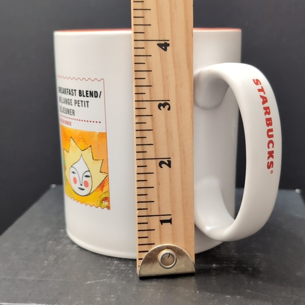 Starbucks 2010 Breakfast Blend White/Orange Coffee Mug 15.5oz - Picture 9 of 9